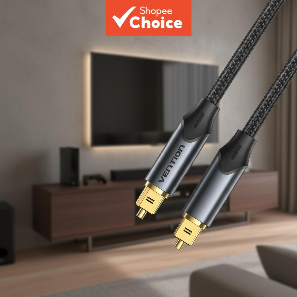 Cabo de Áudio Óptico Vention Toslink 5.1 S/PDIF PVC Algodão para TV PS4/Xbox/Caixa de Som
