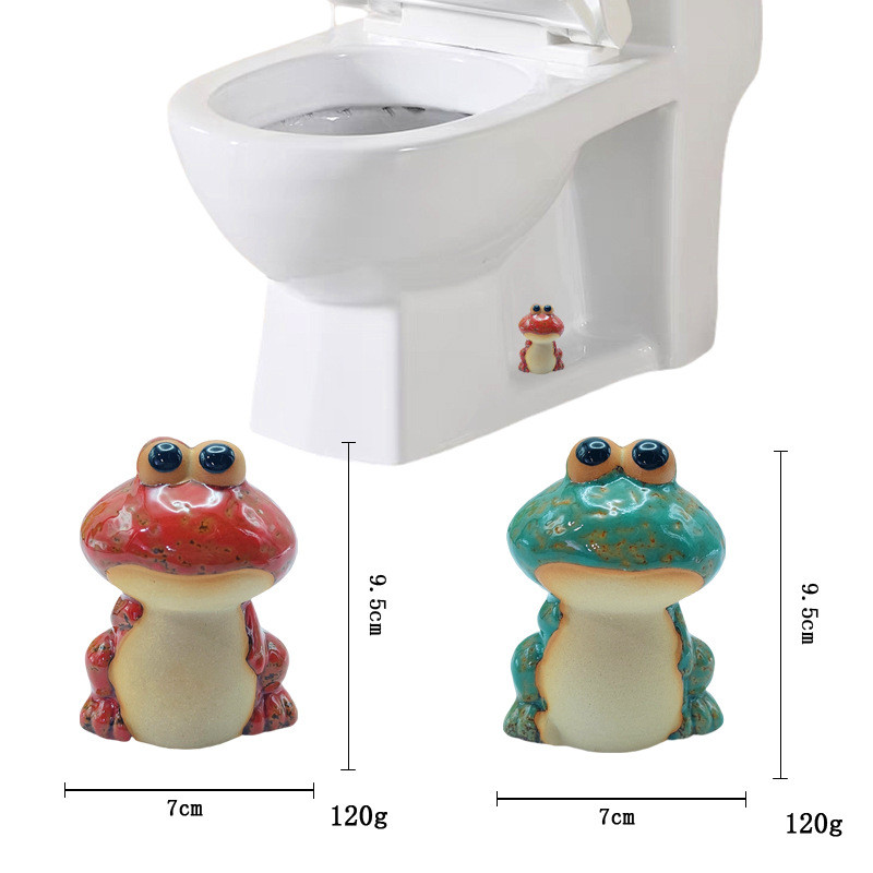 Decoração para casa artesanato em cerâmica decoração criativa conjunto de decoração de sapo de cerâmica decoração para c