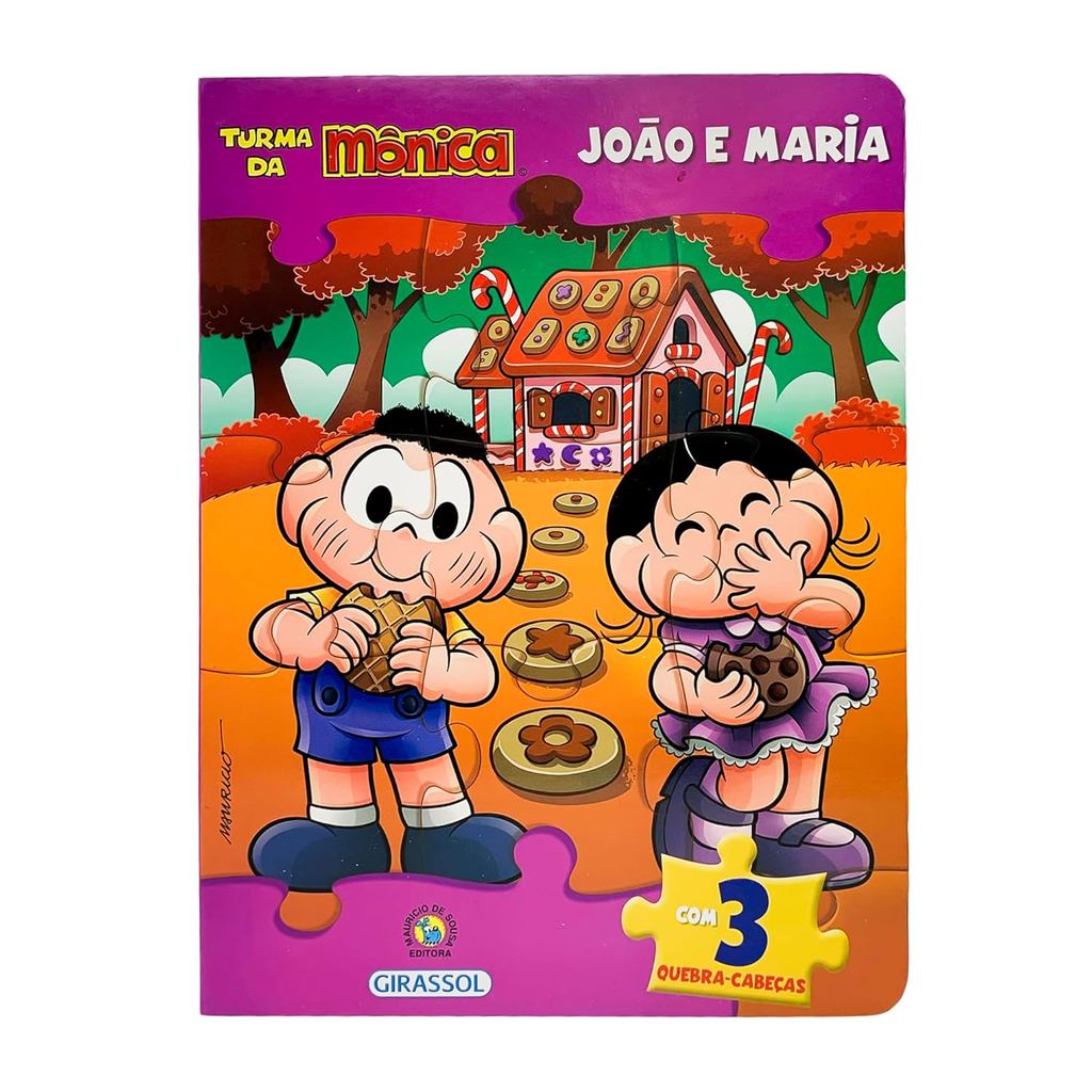 Turma da Mônica Livro Quebra-Cabeças | João e Maria | Com 3 Quebra-Cabeças