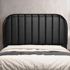 Cabeceira Cama Box Casal Estofada Orgânica 140cm Alice W01 Couríssimo Preto - Lyam Decor