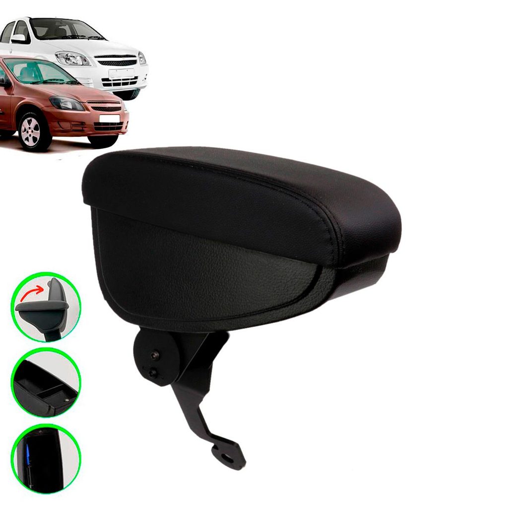 Apoio De Braço Para Carro Celta 2001 Até 2016 E Prisma 2007 Até 2012 Couro em Oferta na Shopee