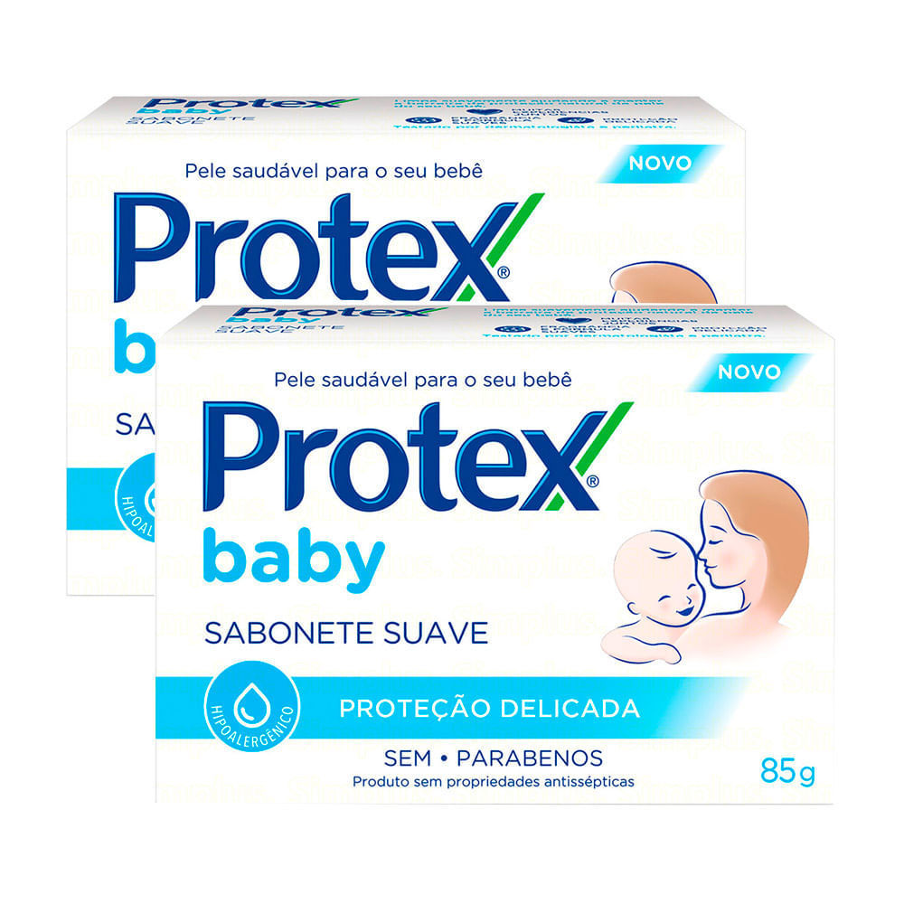 Kit 2 Sabonete em Barra Protex Baby Proteção Delicada 85g em Oferta na Shopee