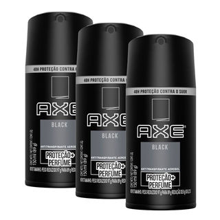 Kit 3 Desodorante Body Spray Aerosol Axe Black 150ml em Oferta na Shopee