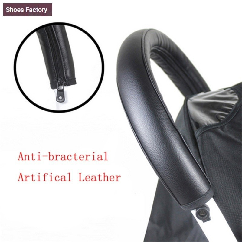 42741[QMXX] Capa Protetora para Suporte de Braço de Carrinho de Bebê, Luvas com Alça de Couro, Dobrável, Lavável, Zíper em Oferta na Shopee