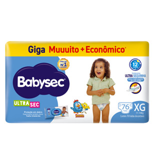 Fralda BabySec Ultrasec Galinha Pintadinha Giga XG c/76un em Oferta na Shopee