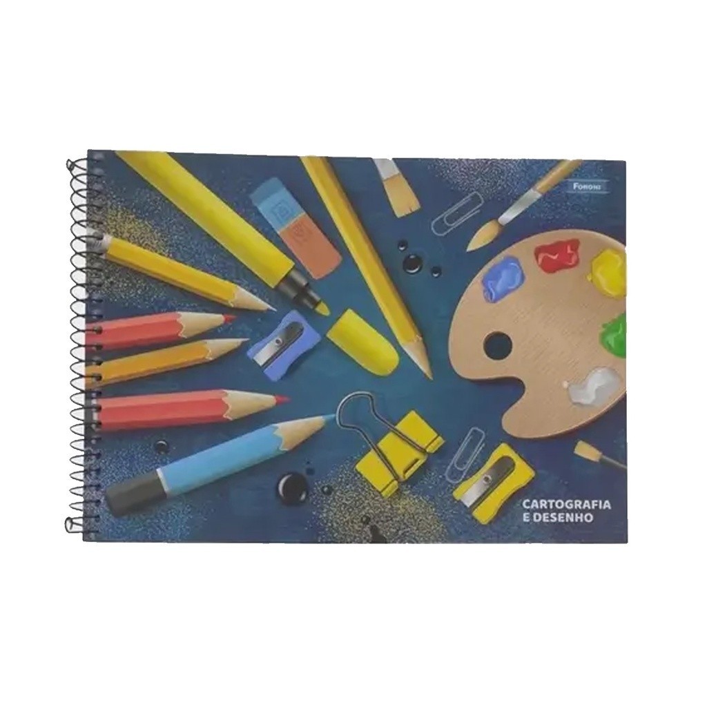 Caderno de Cartografia e Desenho 80 Fls Capa Cura Capa Aleatória