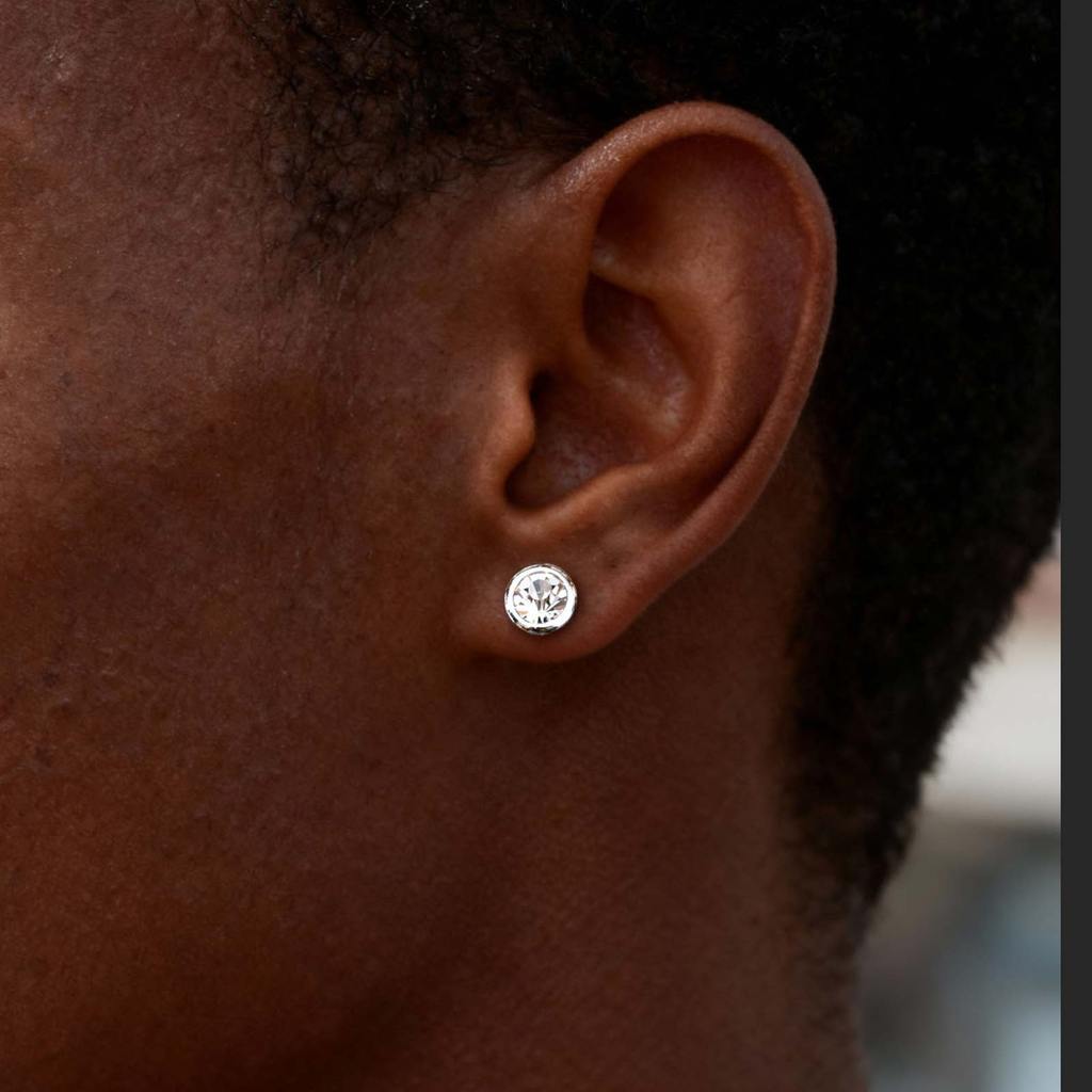Vnox Black White Zircon Non-Pierced Ear Clips for 4-8MM Single/Pair Earring Clips Magnetic · foto 2
