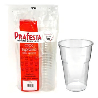 100un Copo Descartável Supremo Cristal 200ml Semi Acrilico Cor Transparente em Oferta na Shopee