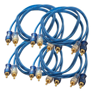 Kit 4x Cabos Rca Som Automotivo Dupla Blindagem Injetado 1m em Oferta na Shopee