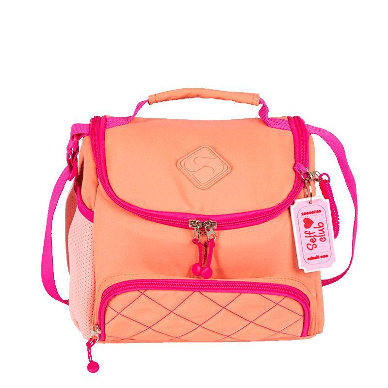 Lancheira com Bolso Frontal Sestini Lover Laranja - Pêssego em Oferta na Shopee