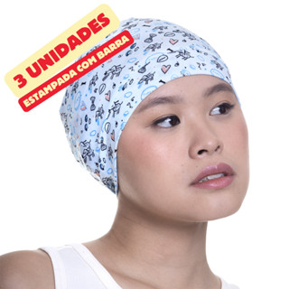 KIT 3 TOUCAS NERO ESTAMPADAS COM BARRA ANTFRIZZ PARA DORMIR ALISAR CABELO SANTA CLARA *SORTIDAS* em Oferta na Shopee