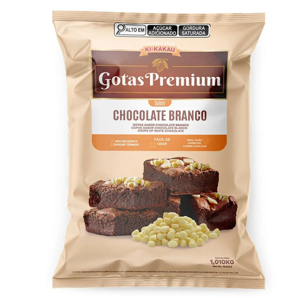 Chocolate Branco em Gotas Premium 1Kg
