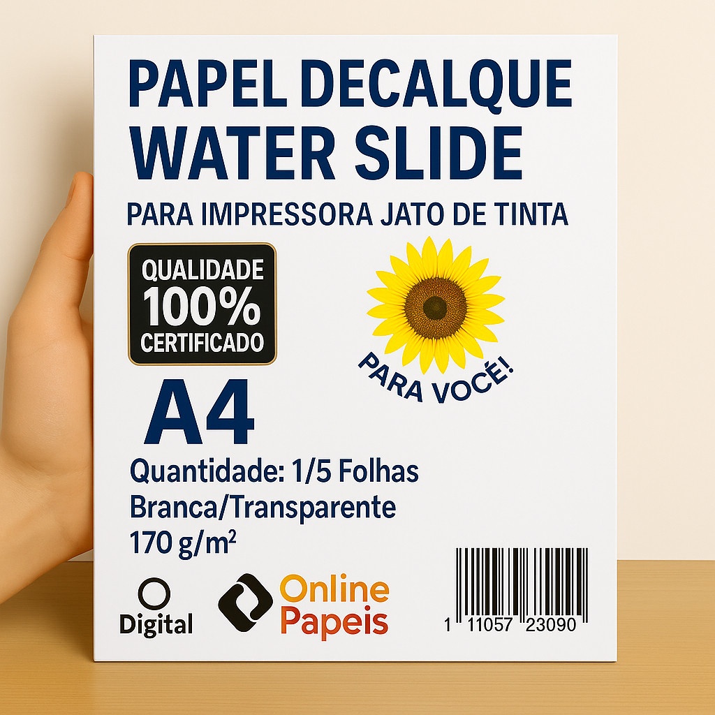 Papel Gomado Decalque Waterslide transfer Toboágua impressora laser 5 Folhas ou 10 folhas - Crie kit Incríveis! em Oferta na Shopee