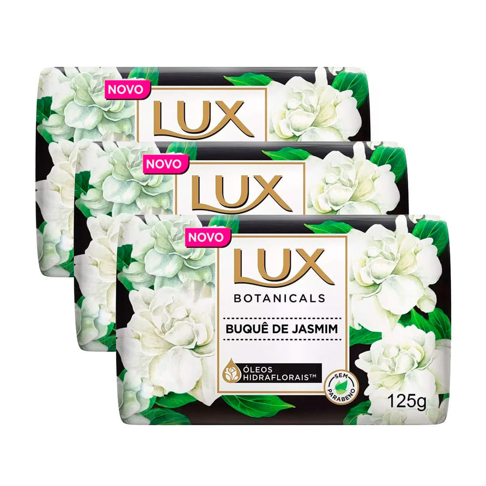 Kit 3 Sabonete em Barra Lux Botanicals Buquê de Jasmim 125g em Oferta na Shopee