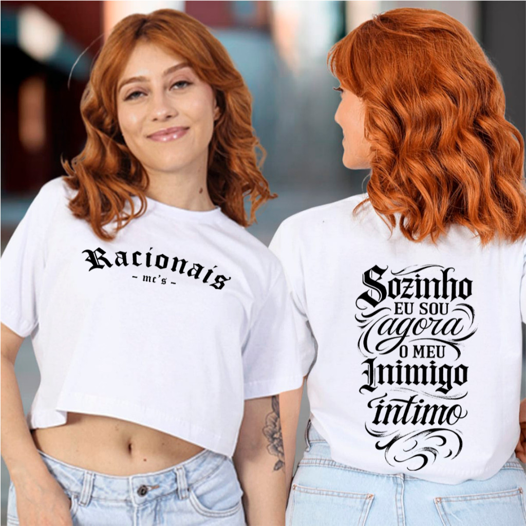 Blusa Cropped Racionais Mcs Meu Inimigo Intimo Rap