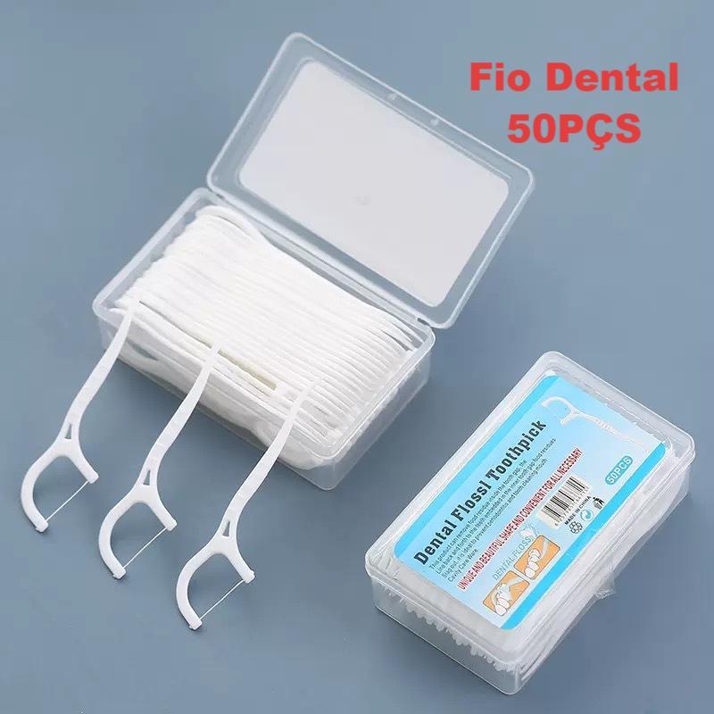 Fio Dental KIT 50/100/150/200PÇS Picks Palitos Dentes Vara Dente Escova De Limpeza Interdental Pick Oral Higiene Cuidado