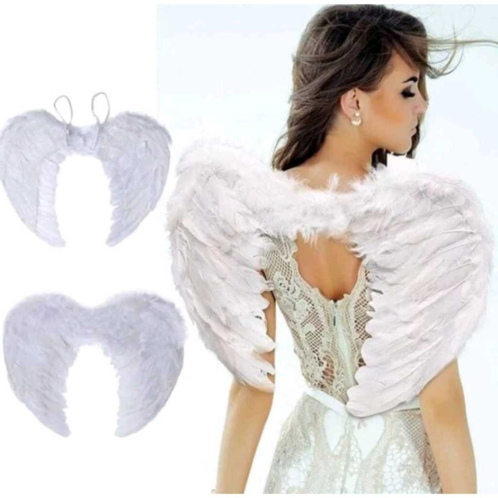 Asa de Anjo Branca Fantasia 45x50cm em Oferta na Shopee