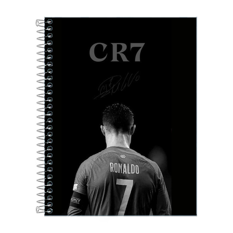 Caderno CR7 1 ou 10 Matérias Design Exclusivo  Capa Dura Premium em Oferta na Shopee