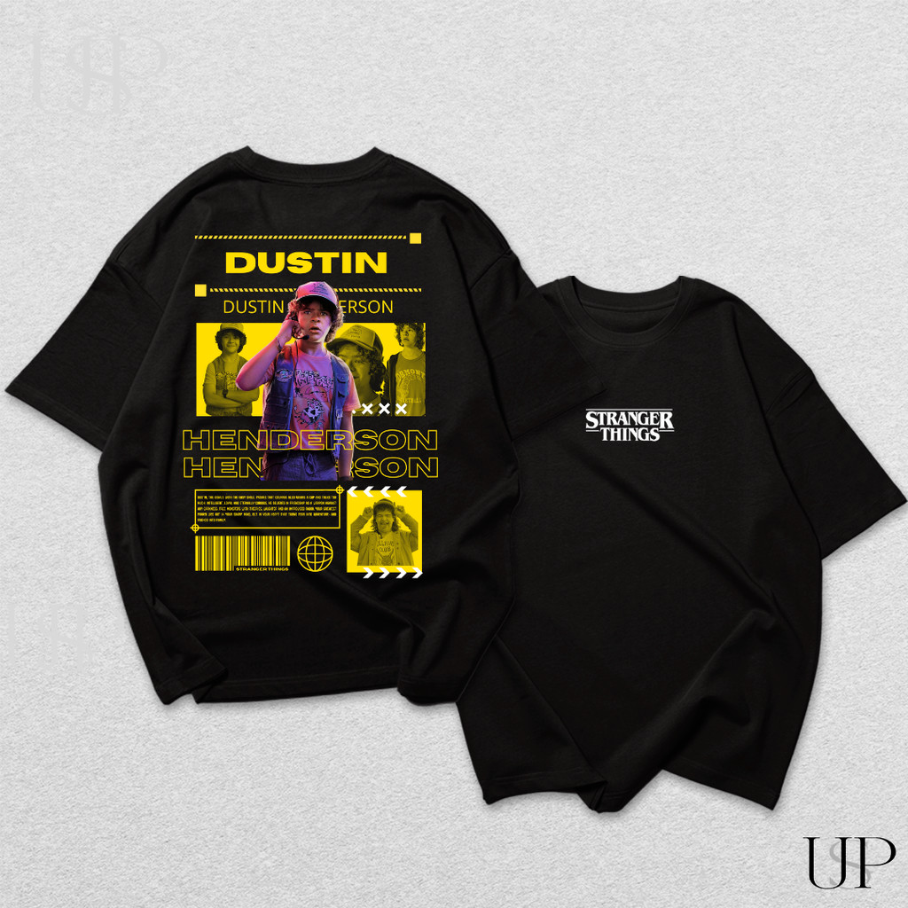 Camiseta Camisa Stranger Dustin Henderson Things Streetwear Y2K 100% Algodão Premium Confortável em Oferta na Shopee