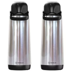 kit 2 Garrafa Térmica Café Leite Chá 1,8 Litros com Ampola de Vidro e Aço Inox Termolar