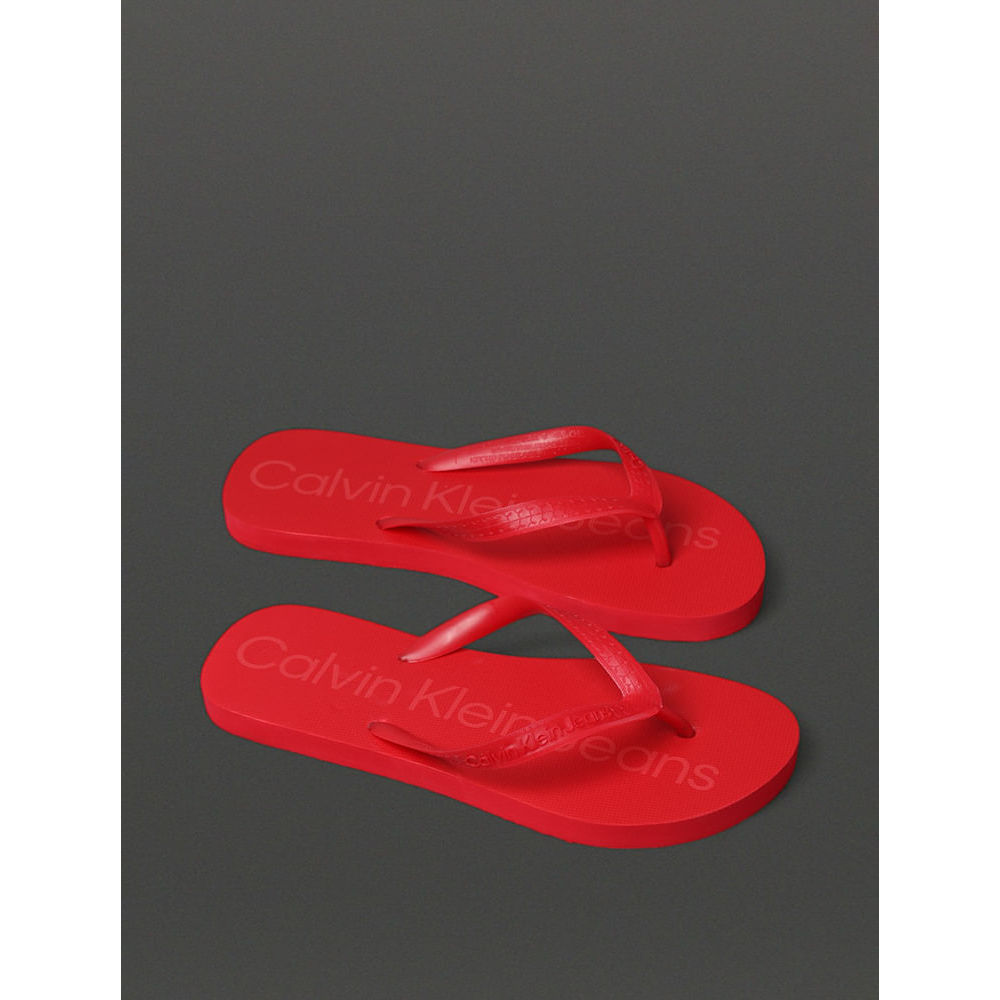 Detalhes do Chinelo Masculino Básico Calvin Klein Jeans - Vermelho
