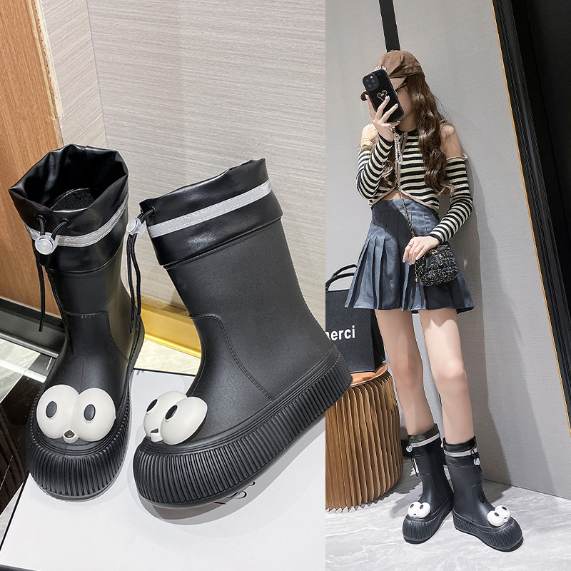 2025 novo estilo botas de chuva botas de chuva mulheres dos desenhos animados Super bonito antiderrapante meninos menina
