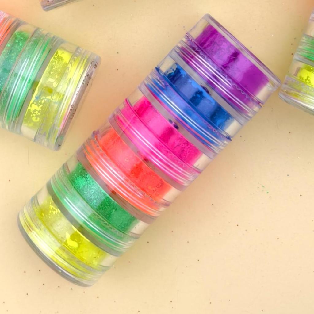 Tinta Facial carnaval Color Make Fluor TORRE COM 6 Cores Maquiagem Rosto ou unhas T-401-22