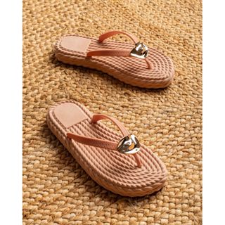 Chinelo Nuvem Feminino Sandalia Enfeite Dourada Metal Leve Eva Confortável Elegante Banho Praia em Oferta na Shopee