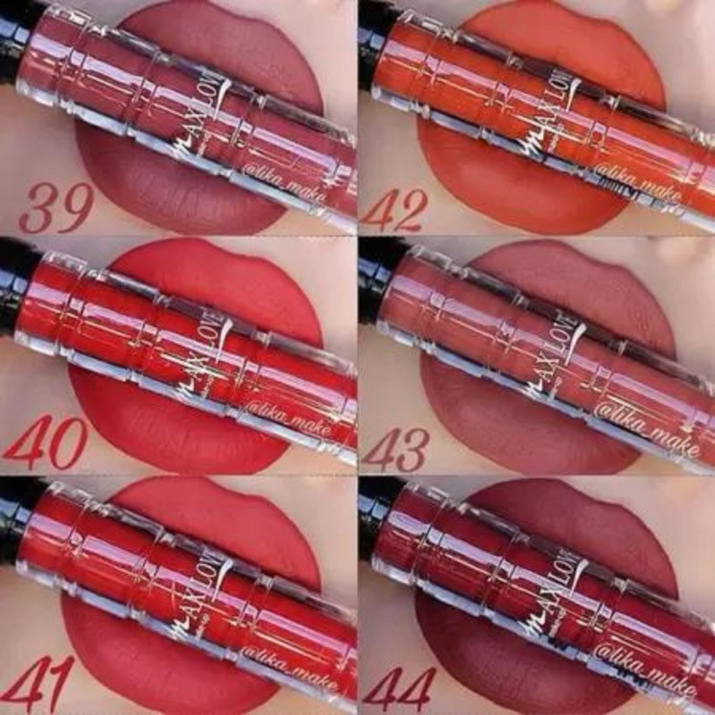 Batom max love 30 horas e 24 horas e longa duração matte líquido