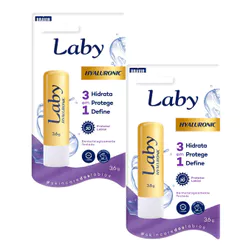 Kit 2 Protetor Solar Labial Laby Hyaluronic FPS 30 3,6g
