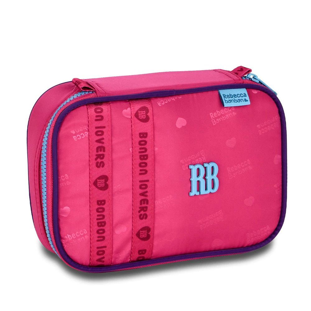 Estojo Escolar Rebecca Bonbon RB26226 Oficial Box com 36 Elásticos e Bolso Zíper em Oferta na Shopee