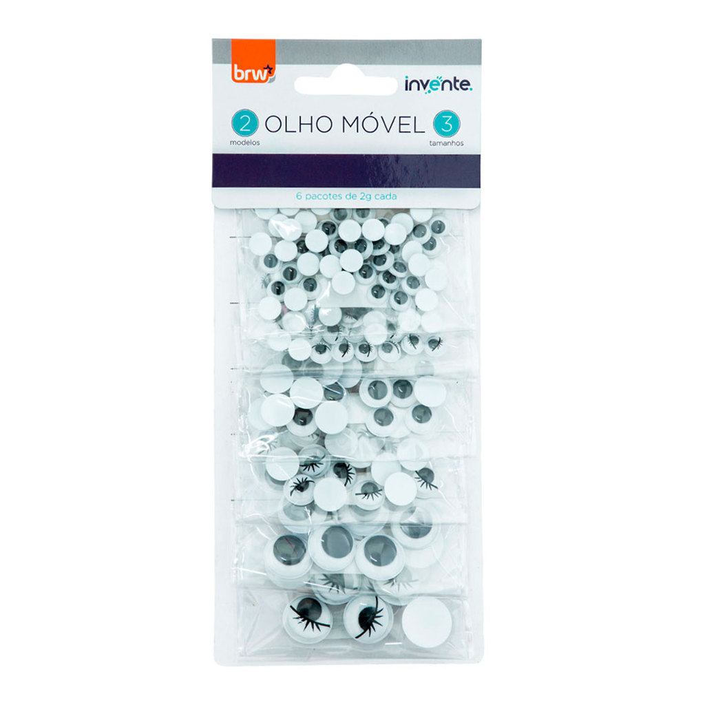 Olho móvel 3 tamanhos 2 modelos BRW