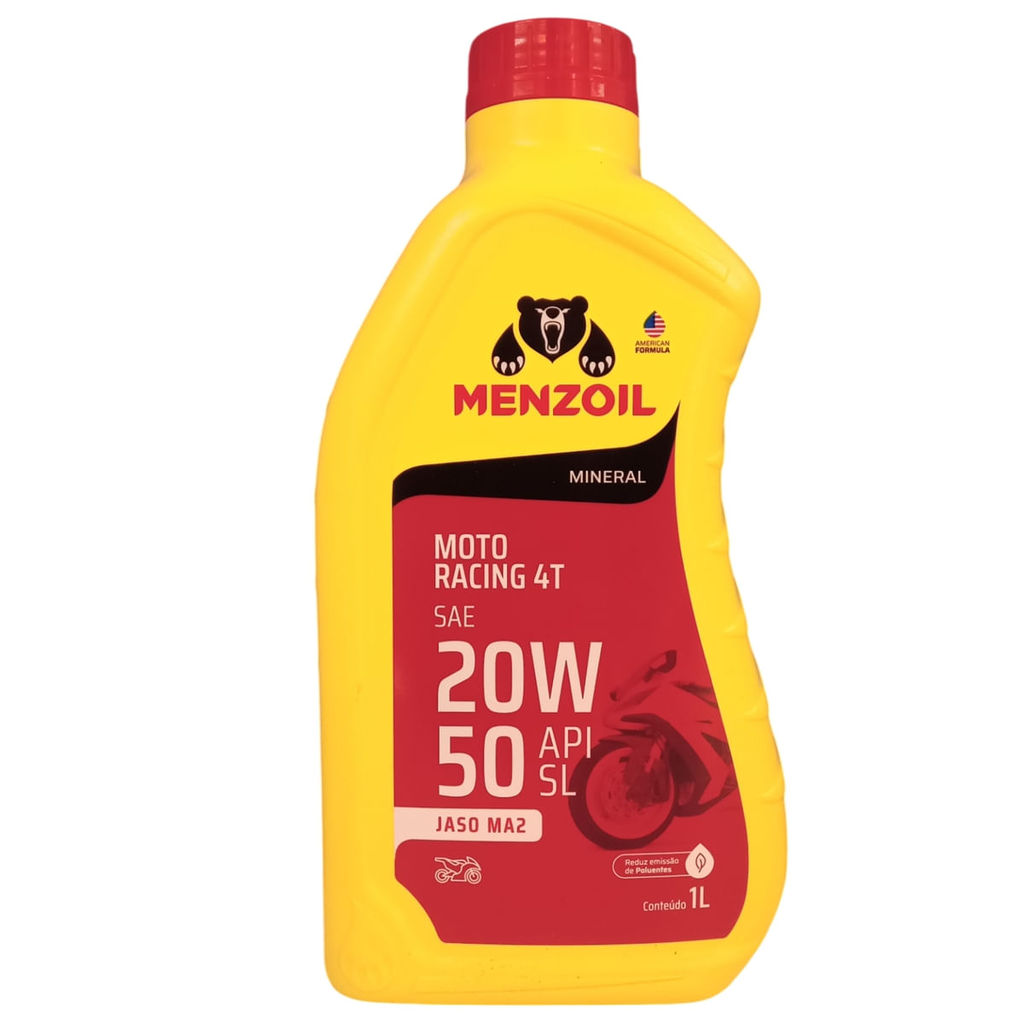 Óleo Mineral Para Moto Racing 4T 20W50 - 1L em Oferta na Shopee