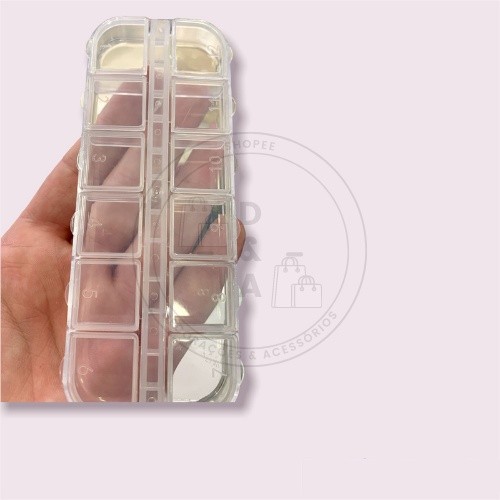 Kit Com 02 Porta Comprimidos Transparente com Numeração 12 Divisórias em Oferta na Shopee