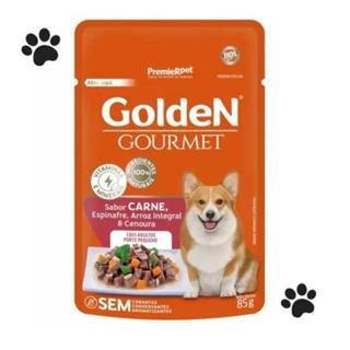 Sachê PremierPet Golden Gourmet Cão Adulto Pequeno Carne 85g em Oferta na Shopee