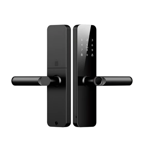 Fechadura Eletrônica Digital Wifi Tuya 6 em 1 com APP, NFC, Biometria, Senha Touch, Chave e Tag