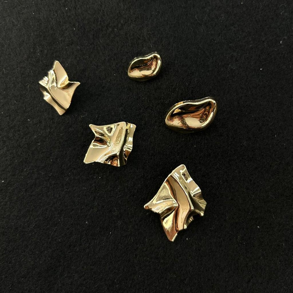 Kit 4 ou 8 Botões Luxo Botão Metal Moderno Dourado Blazer Blaser