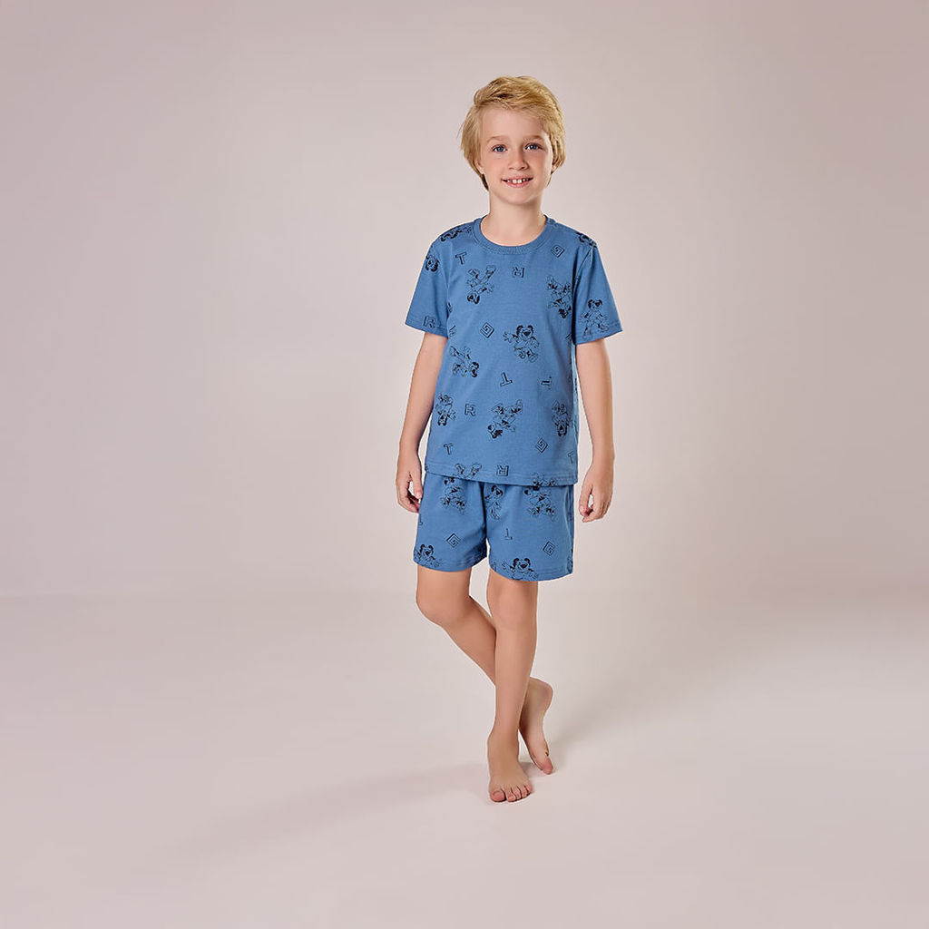 Pijama Masculino Infantil Manga Curta Com Bermuda em Oferta na Shopee