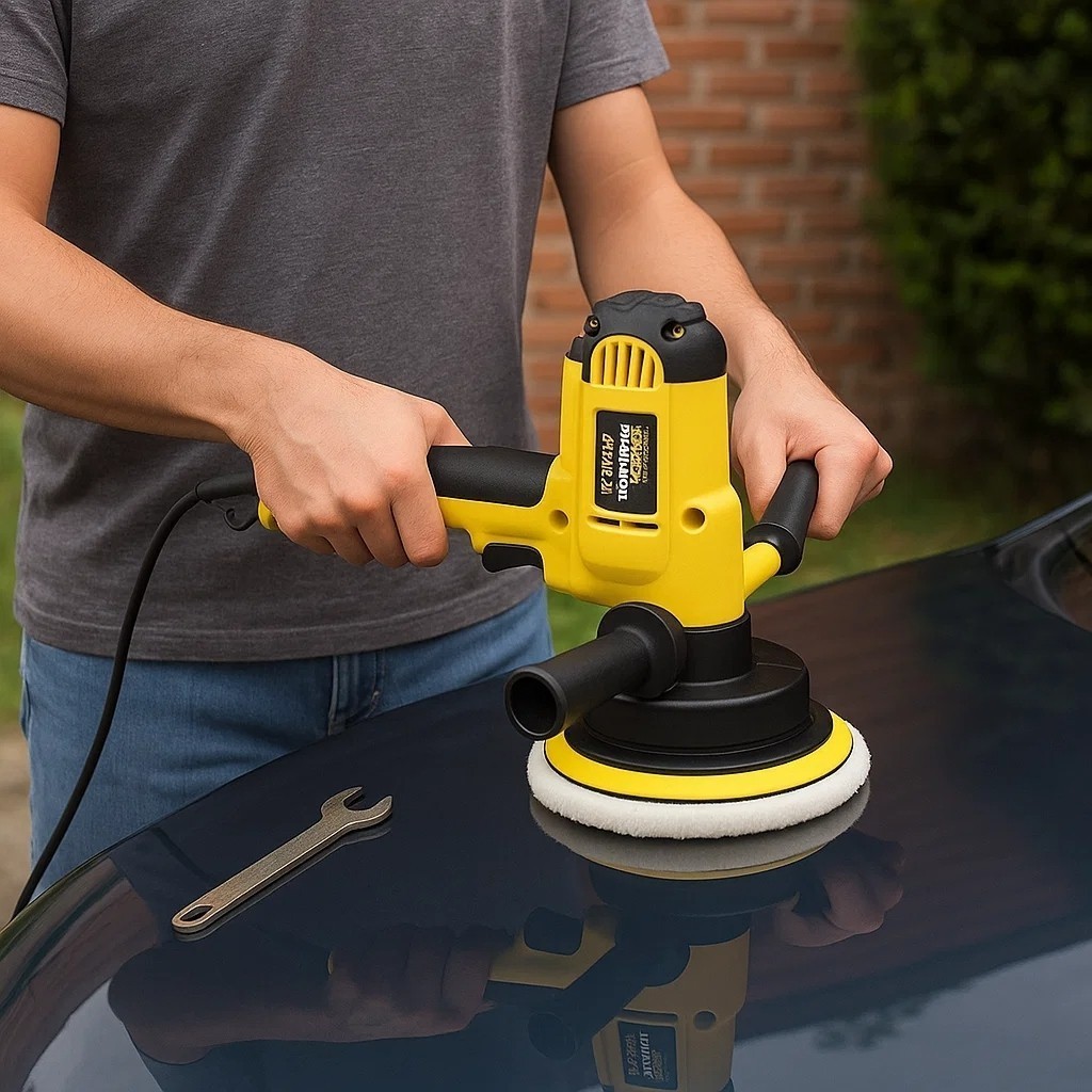 Politriz Lixadeira Automotiva Profissional 127V Motor de 600W Lustrar Metais e Superfícies pintadas