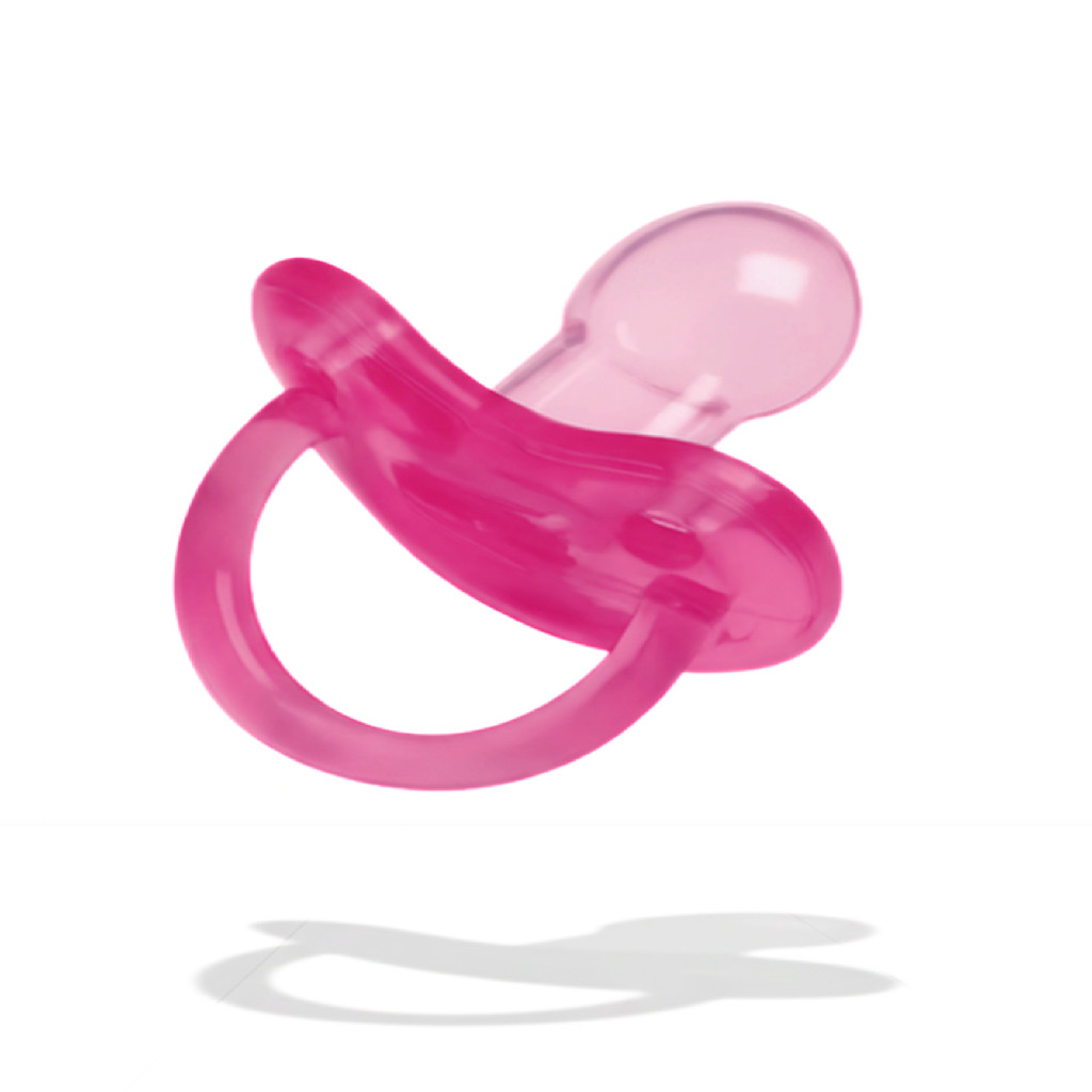 1 Chupeta Orto Recém-Nascido Rosa Ortodôntica Silicone Maternidade Enxoval Pós parto Bebê Macio