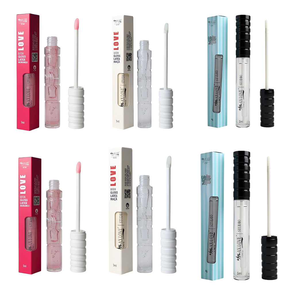 12 Gloss Látex Sortidos Morango Maçã Incolor Kit Revenda em Oferta na Shopee