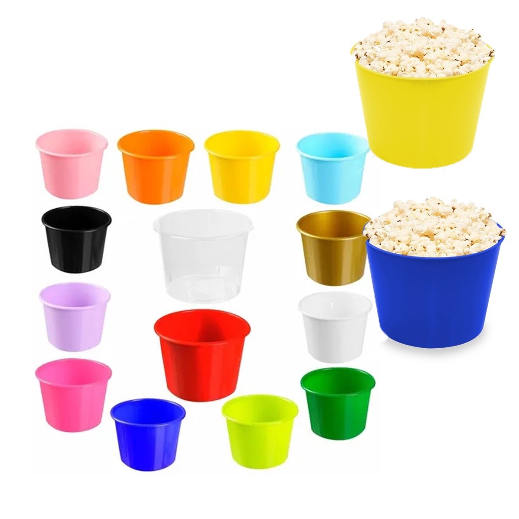 Balde para Pipoca 1,5L - Baldinho decorativo - BALDE PARA DECORACAO DE FESTA - PROMOÇÃO ESPECIAL!