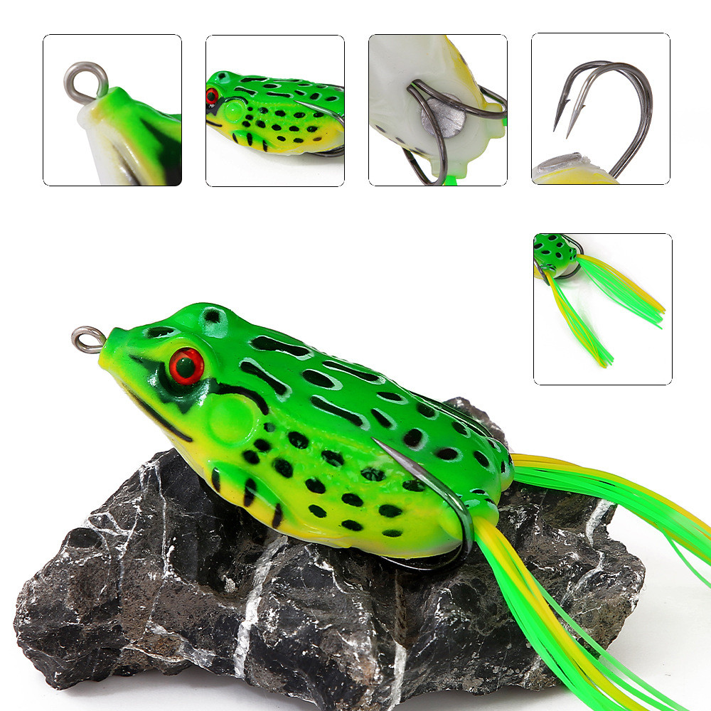 10 Unidades Isca Artificial Sapinho Sapo Frog Rã Anti Enrosco Com Estojo