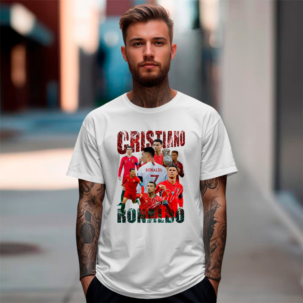Camiseta Camisa Cristiano Ronaldo Cr7 Jogador Goat Portugal