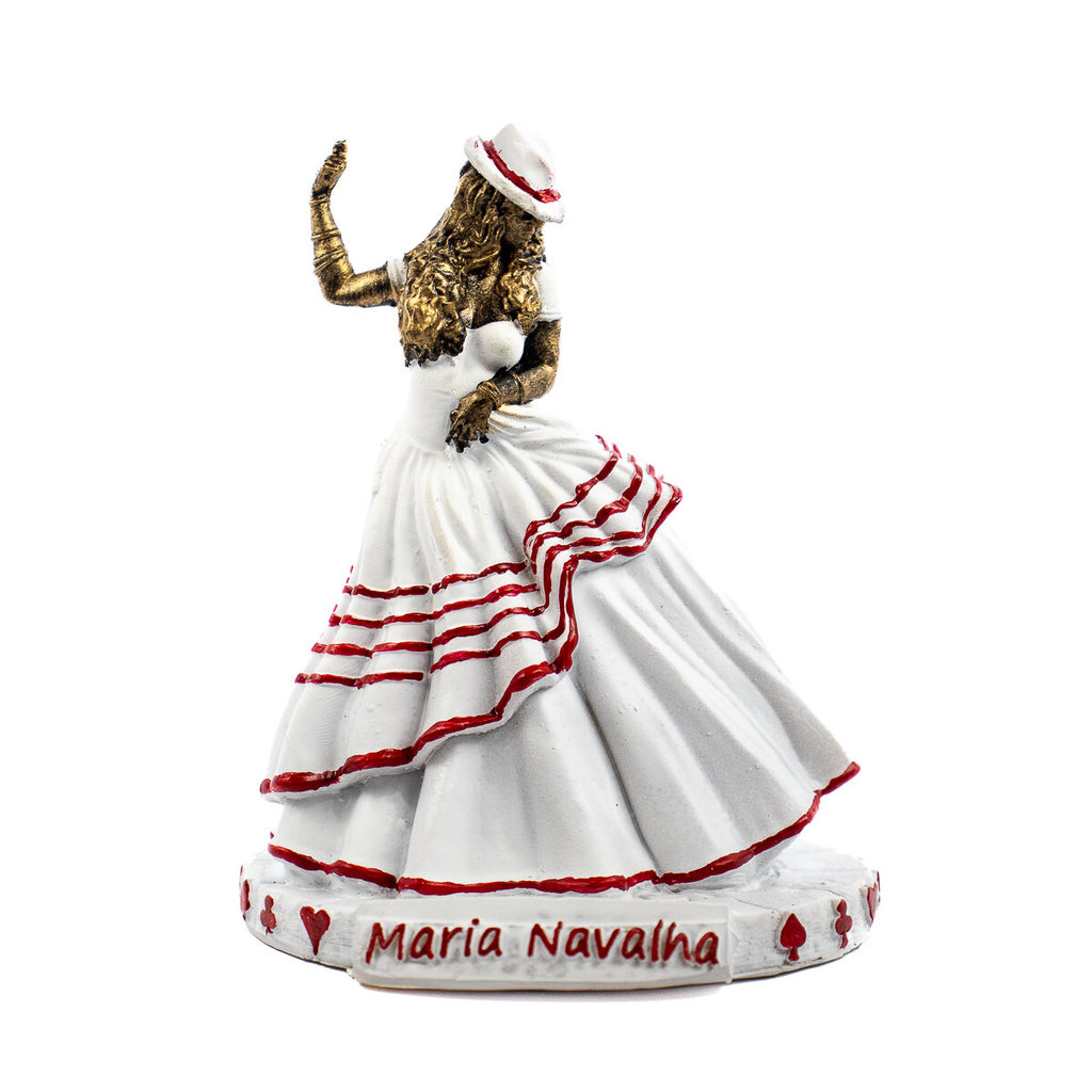 Escultura Maria Artesanal Navalha Rodopios Vintage em Resina 11Cm Umbanda