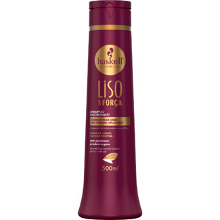 Shampoo Liso com Força 500ml Haskell | Para cabelos indisciplinados e com frizz em Oferta na Shopee