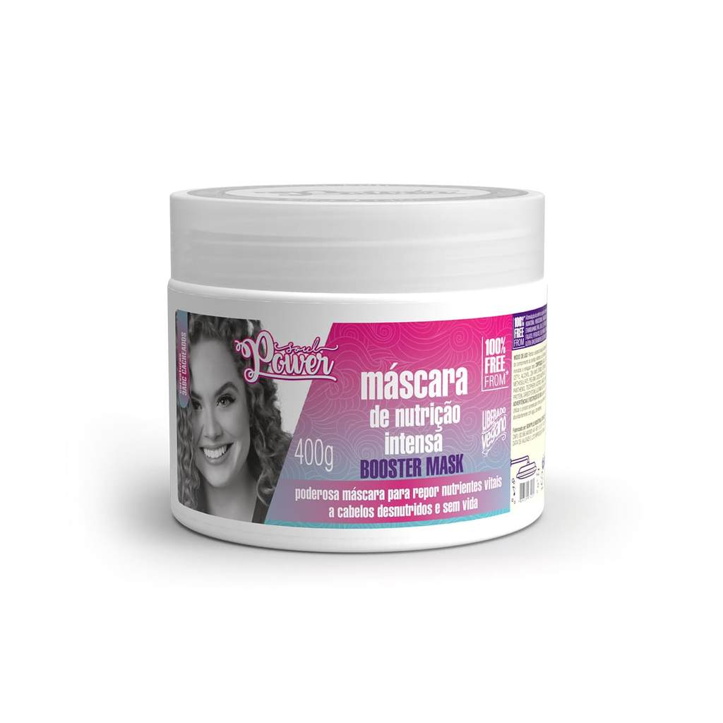 Máscara Nutritiva Booster Mask Soul Power - Nutrição Intensa, Restaura os Cachos - 400g