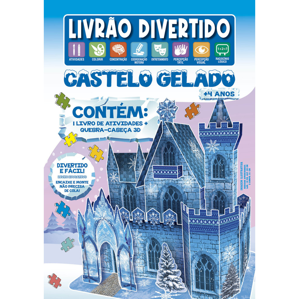 Livrão Divertido - Quebra-Cabeça 3D 05 - Castelo de Gelo