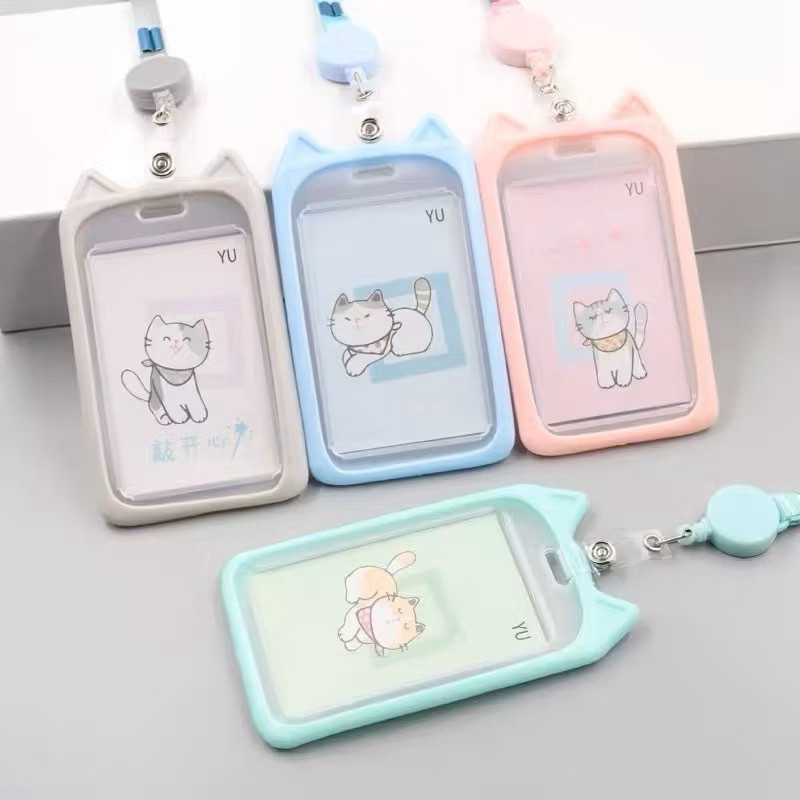 Porta Cartão/ Crachá de Gatinho Retratil Roller Clips - Interponte em Oferta na Shopee