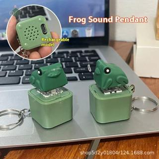 abongsea Engraçado Croaking Sapo Pato Chaveiro Recarregável Teclado Clicker Som Com Luz LED Para Alívio Do Estresse em Oferta na Shopee